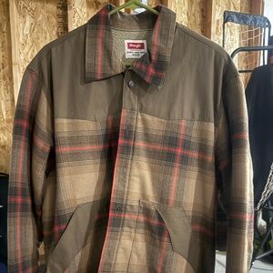 Wrangler Men's Brown Plaid Jacket